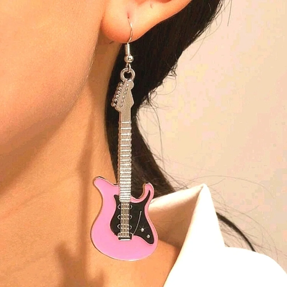 Earrings Electric Guitar Dangle Jewelry 3.3